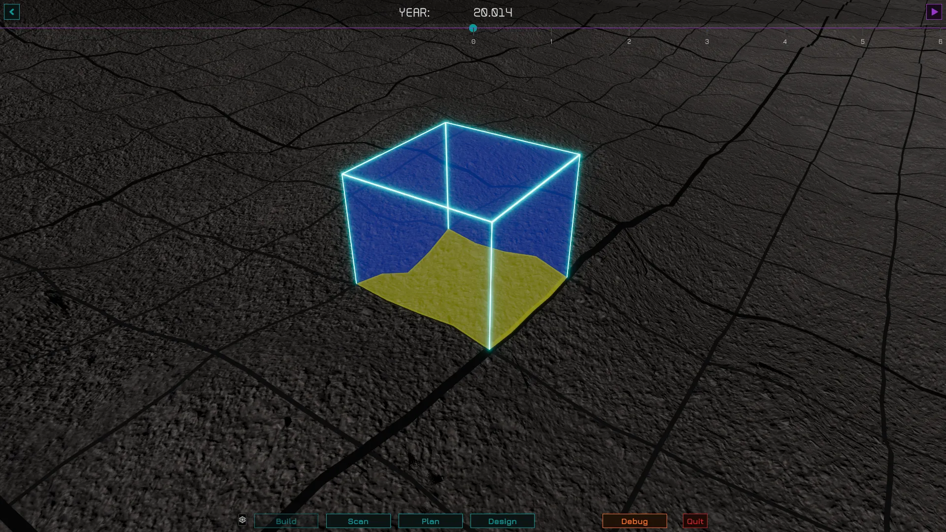 A prototype of the terrain grid for building surface outposts